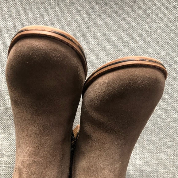 Aqua College Lori Waterproof Booties Dark Taupe Suede Size 6M - Picture 5 of 13